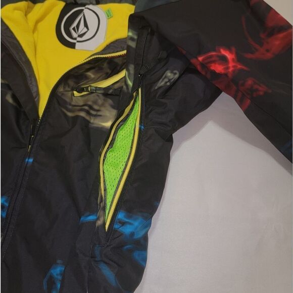 Volcom Volume Insulated Snowboard Jacket Black Multicolor Size Large • Like New! - Picture 11 of 14